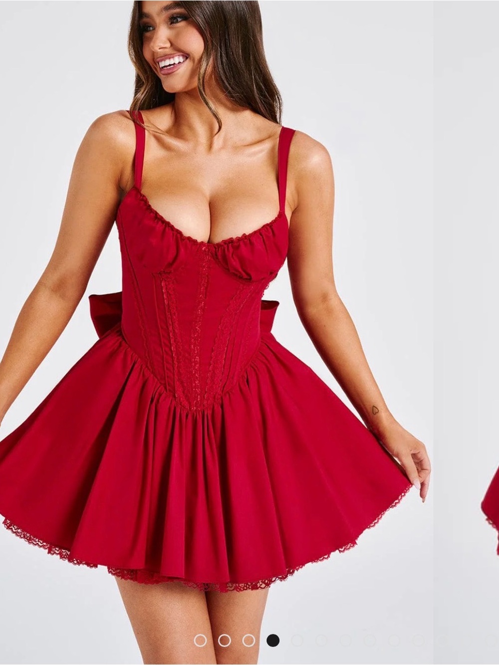 Red Mini Dress with oversized bow